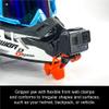 Dango Design Gripper Mount for GoPro/Osmo/Insta360 | Universal Helmet Clamp Mount for Action Cameras | Dirtbike, Motocross, Enduro, Motorcycle, and ATV Helmets | Action Orange view 4