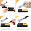 ANBES Soldering Iron Kit Electronics, 60W Adjustable Temperature Welding Tool, 5pcs Soldering Tips, Desoldering Pump, Soldering Iron Stand, Tweezers view 4