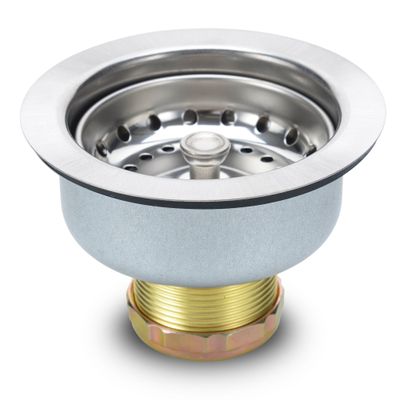 K&J Kitchen Sink Strainer Stopper - Stainless Steel Spring Clip Kitchen Sink Drain Strainer and Stopper (Sink Drain Assembly)