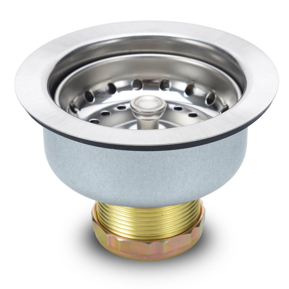 K&J Kitchen Sink Strainer Stopper - Stainless Steel Spring Clip Kitchen Sink Drain Strainer and Stopper (Sink Drain Assembly)