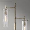 Adesso Floor Lamp with Antique Brass Finish and Clear Glass Cylinder Shades Modern Industrial Accent Lighting for Living Room or Bedroom, Home Decor, 64.25" Tall view 3