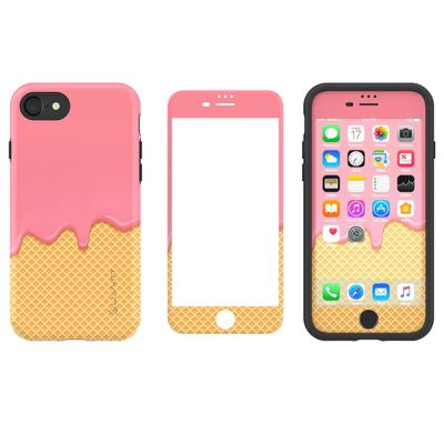 LUVVITT [Artology Armor Case and Tempered Glass Set for iPhone 7 / iPhone 8 - Bundle R005