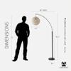 Adesso Floor Lamp, Antique Bronze & Cream Rattan, 76.5 view 2