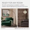 Adesso Floor Lamp, Antique Bronze & Cream Rattan, 76.5 view 4