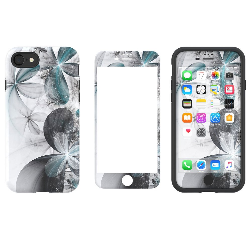 LUVVITT [Artology Armor Case and Tempered Glass Set for iPhone 7 / iPhone 8 - Bundle R008