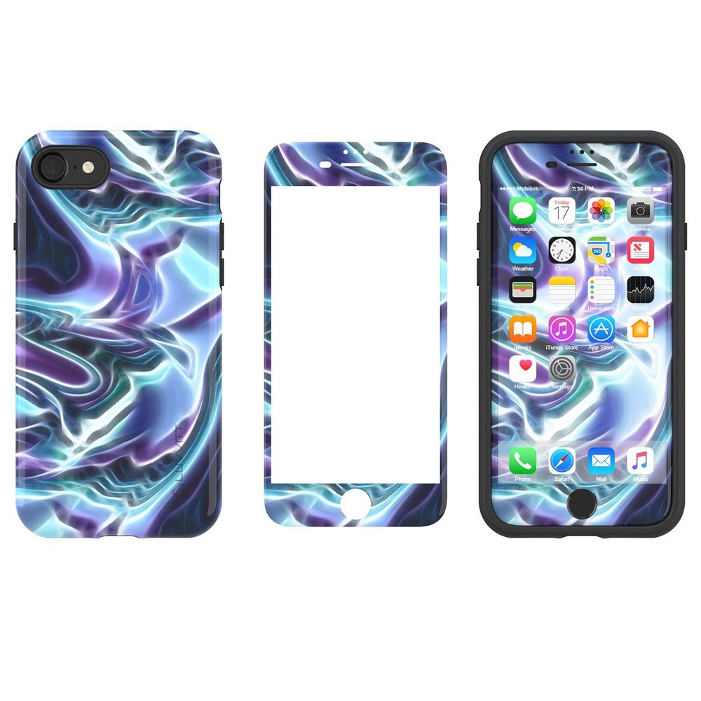 LUVVITT [Artology Armor Case and Tempered Glass Set for iPhone 7 / iPhone 8 - Bundle R018