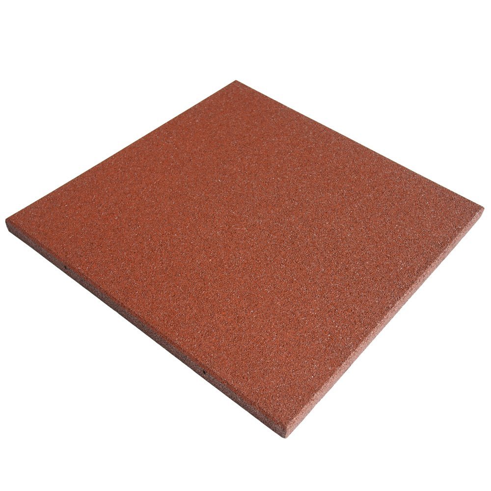 Rubber-Cal Eco-Sport 3/4-inch Interlocking Rubber Tiles - 3/4 x 20 x 20-inch Rubber Tile - 10 Pack, 28 Sqr/Ft Coverage - Terra COTA in Color