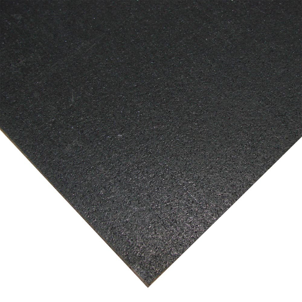 Rubber Cal Elephant Bark Rubber Flooring - 1/4 in. x 4 ft. x 3.5 ft. -Black