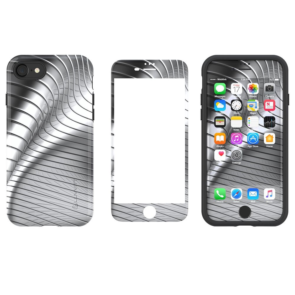 LUVVITT [Artology Armor Case and Tempered Glass Set for iPhone 7 / iPhone 8 - Bundle R010