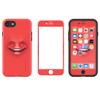 LUVVITT [Emoji Armor Case and Tempered Glass Set for iPhone 7 Plus/iPhone 8 Plus - Bundle Red view 1
