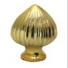 Royal Designs Ribbed Pear 2.25" Lamp Finial for Lamp Shade, Polished Brass view 1