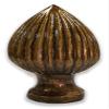 Royal Designs Ribbed Pear 2.25" Lamp Finial for Lamp Shade, Antique Brass view 1