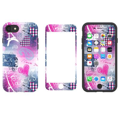 LUVVITT [Artology Armor Case and Tempered Glass Set for iPhone 7 / iPhone 8 - Bundle R017