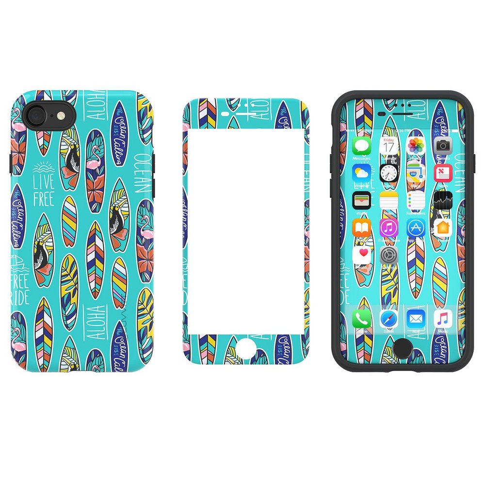 LUVVITT [Artology Armor Case and Tempered Glass Set for iPhone 7 / iPhone 8 - Bundle R009