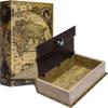 Barska Antique Map Book Safe with Key Lock  Hidden Diversion Lock Box with Magnetic Closure  Concealed Steel Compartment for Cash, Jewelry, and Valuables  Home or Office Security view 1