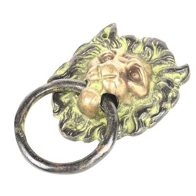 IndianShelf 1 Piece Lion Face Brass Multicolor Door Knocker Door Hardware