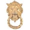 IndianShelf 1 Piece Gold Brass Lion Head Door Knocker for Front Door view 1