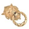 IndianShelf 1 Piece Gold Brass Lion Head Door Knocker for Front Door view 2