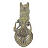 IndianShelf 1 Piece Brass Dog with Peacocks Multicolor Door Knocker view 2