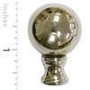 Royal Designs, Inc. F-104SL-1 Large Ball Lamp Finial for Lamp Shade, 2 Inch, Polished Silver view 3