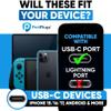 PortPlugs USB-C Dust Plugs for Galaxy S10/S9/S8, A72, A52, M51 & Other USB-C Devices with Headphone Jacks  Anti-Dust Covers with SIM Tool & Cleaning Brush | Black (5-Pairs) view 3
