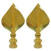 Royal Designs Spade Leaf 2.5" Lamp Finial for Lamp Shade, Polished Brass - Set of 2 view 1