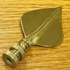Royal Designs Spade Leaf 2.5" Lamp Finial for Lamp Shade, Polished Brass - Set of 2 view 3