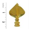 Royal Designs Spade Leaf 2.5" Lamp Finial for Lamp Shade, Polished Brass - Set of 2 view 4
