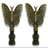 Royal Designs, Inc. Monarch Butterfly Lamp Finial for Lamp Shade (Antique Brass - 2 Pack) view 1