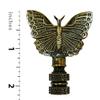 Royal Designs, Inc. Monarch Butterfly Lamp Finial for Lamp Shade (Antique Brass - 2 Pack) view 4