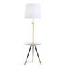 HOMEGLAM Premiere Tripod Floor Lamp with Glass Tray, Modern Floor Lamp, Adjustable Heigh - Antique Brass view 1