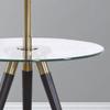 HOMEGLAM Premiere Tripod Floor Lamp with Glass Tray, Modern Floor Lamp, Adjustable Heigh - Antique Brass view 3