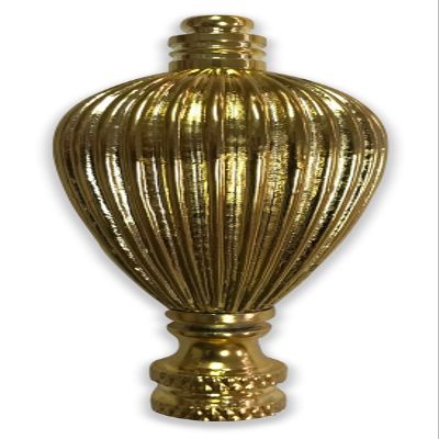 Royal Designs Vase Shaped 3.5" Lamp Finial for Lamp Shade, Polished Brass