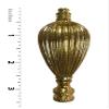 Royal Designs Vase Shaped 3.5" Lamp Finial for Lamp Shade, Polished Brass view 3