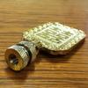 Royal Designs Chinese Joy Symbol 2.75" Lamp Finial for Lamp Shade, Polished Brass view 2