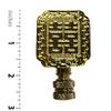 Royal Designs Chinese Joy Symbol 2.75" Lamp Finial for Lamp Shade, Polished Brass view 3