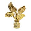 Royal Designs Elegant Leaves 3" Lamp Finial for Lamp Shade, Antique Brass view 1