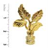 Royal Designs Elegant Leaves 3" Lamp Finial for Lamp Shade, Antique Brass view 3
