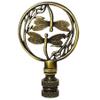 Royal Designs Double Dragon Fly Filigree 2.75" Lamp Finial for Lamp Shade, Antique Brass view 1