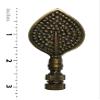 Royal Designs Birch Leaf 3.13" Lamp Finial for Lamp Shade, Antique Brass view 3