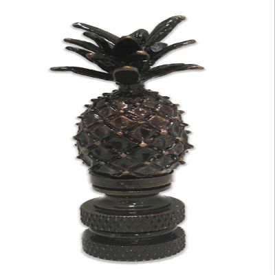 Royal Designs Vintage Pineapple 2.5" Lamp Finial for Lamp Shade, Antique Brass