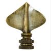 Royal Designs Spade Leaf 2.5" Lamp Finial for Lamp Shade, Antique Brass view 1