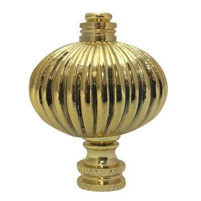 Royal Designs Balloon Shaped 3" Lamp Finial for Lamp Shade, Polished Brass