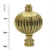 Royal Designs Balloon Shaped 3" Lamp Finial for Lamp Shade, Polished Brass view 3