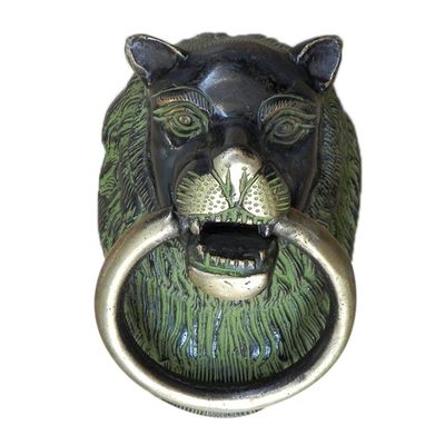 IndianShelf 1 Piece Bronze Multicolor Lion Door Knocker