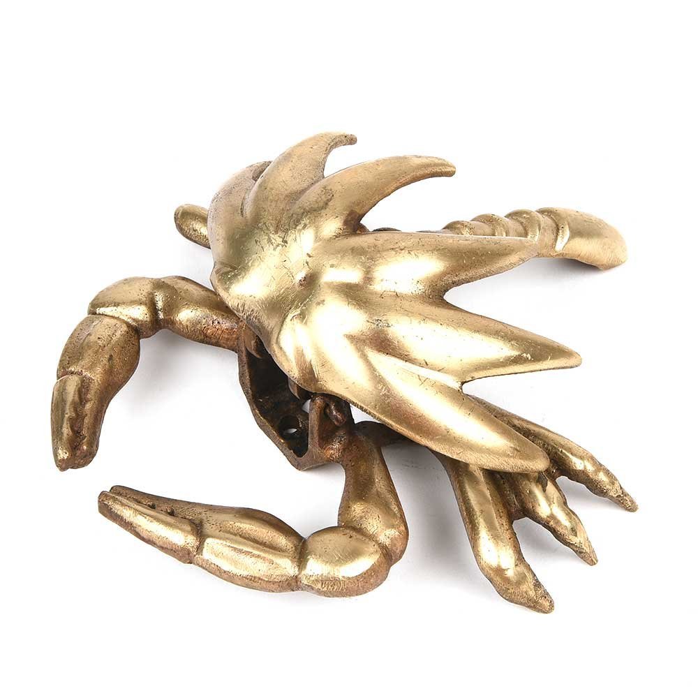 IndianShelf 1 Piece Multicolor Brass Crab Door Knocker for Front Door