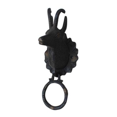 IndianShelf 1 Piece Multicolor Brass Billy Goat Door Knocker