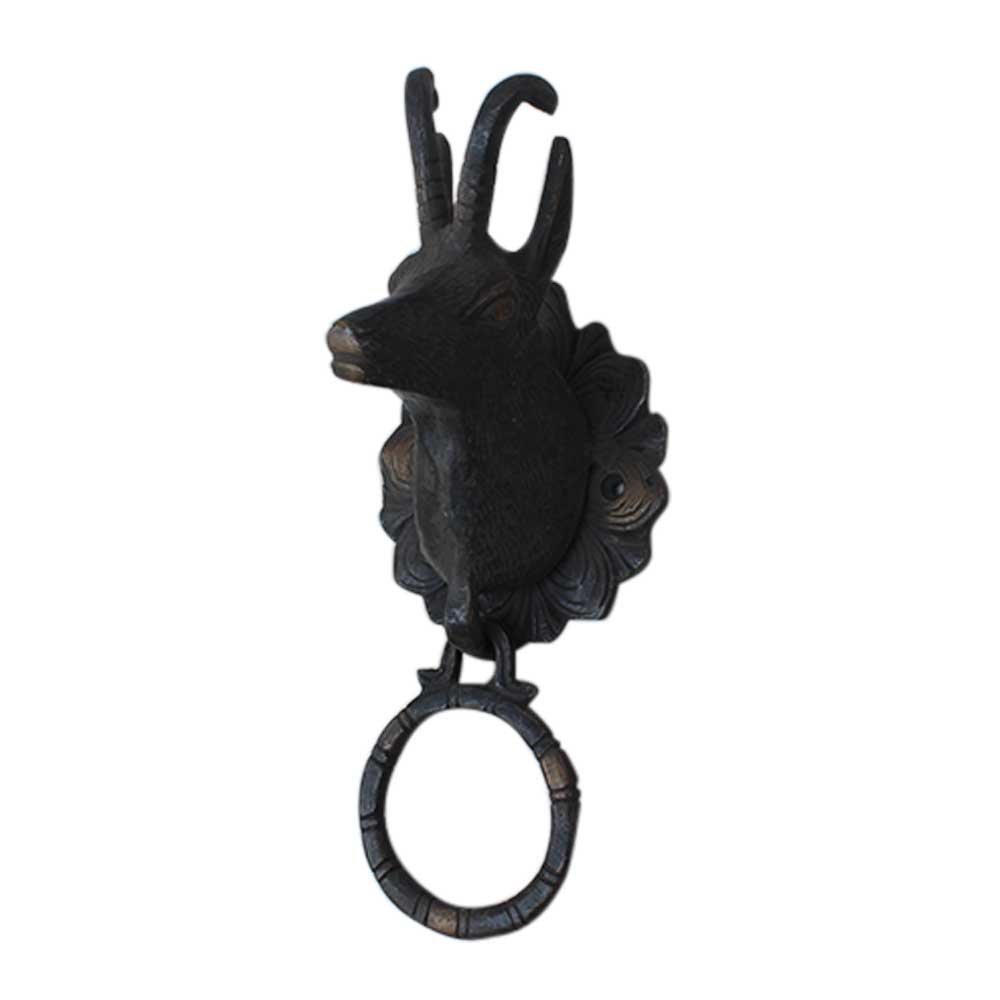 IndianShelf 1 Piece Multicolor Brass Billy Goat Door Knocker
