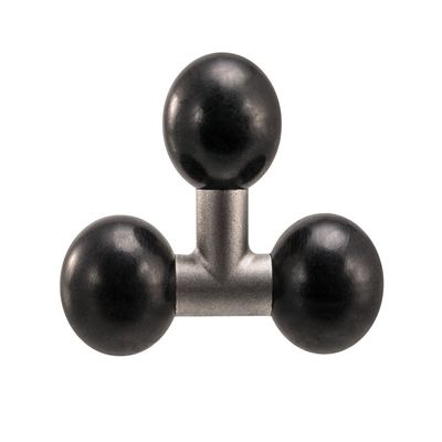 ARKON Mounts Triple 25mm (1") Ball Adapter | Connects 25mm Shafts, Mounts and Pedestals | Allows Full Mount Customization | Industrial-Strength Aluminum Shaft | Durable and Long-Lasting | APT325MM