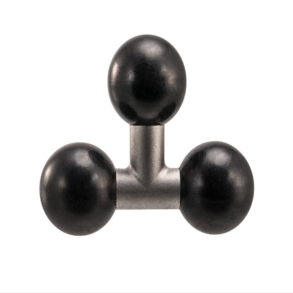 ARKON Mounts Triple 25mm (1") Ball Adapter | Connects 25mm Shafts, Mounts and Pedestals | Allows Full Mount Customization | Industrial-Strength Aluminum Shaft | Durable and Long-Lasting | APT325MM